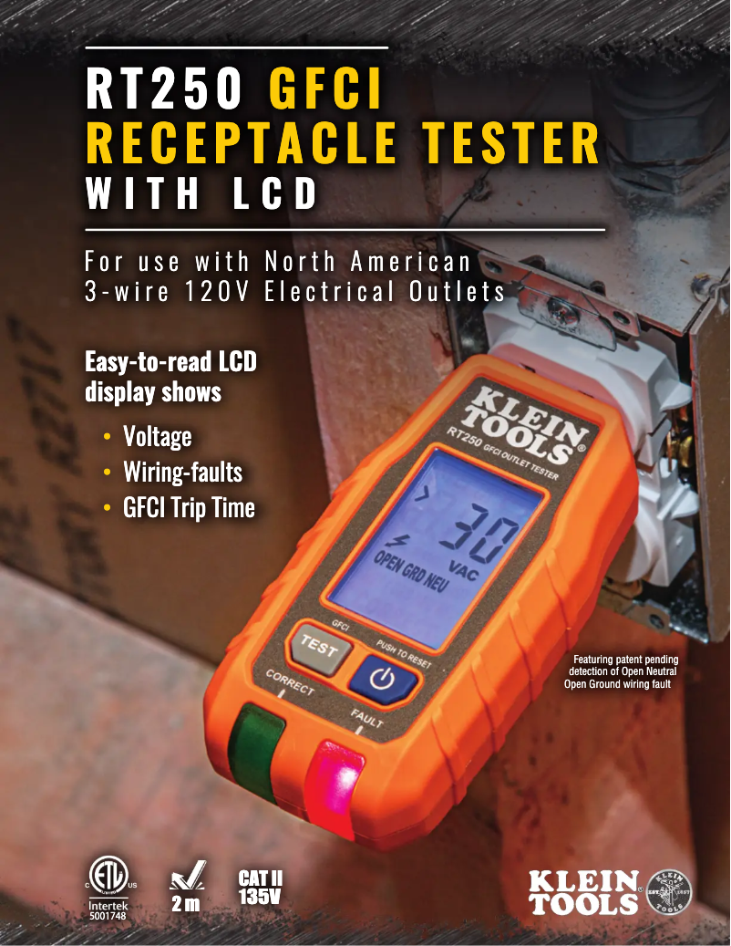 Page n°1 - Brochure Klein Tools RT250