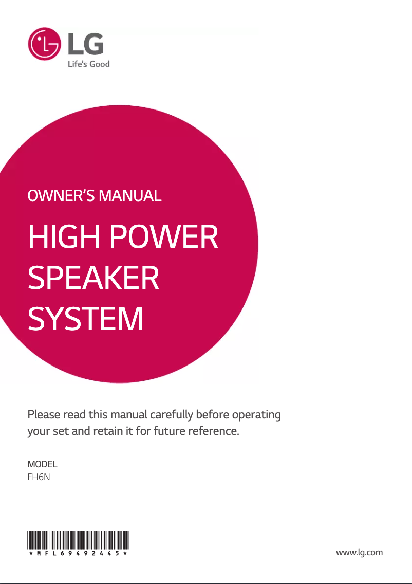 Página 1 del manual Manual de usuario LG FH6N