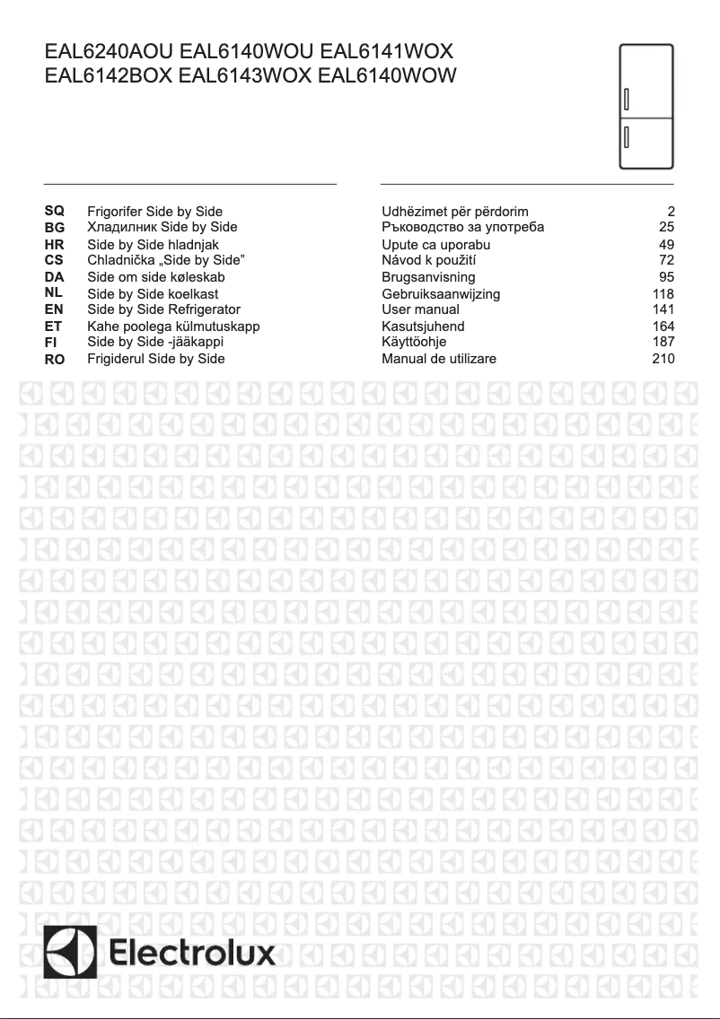 Page 1 de la notice Manuel utilisateur Electrolux EAL6142BOX