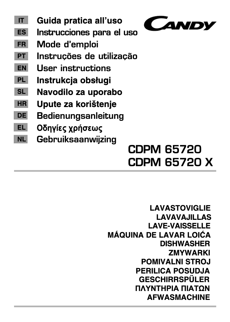First page image of the manual for CDPM 65720X
