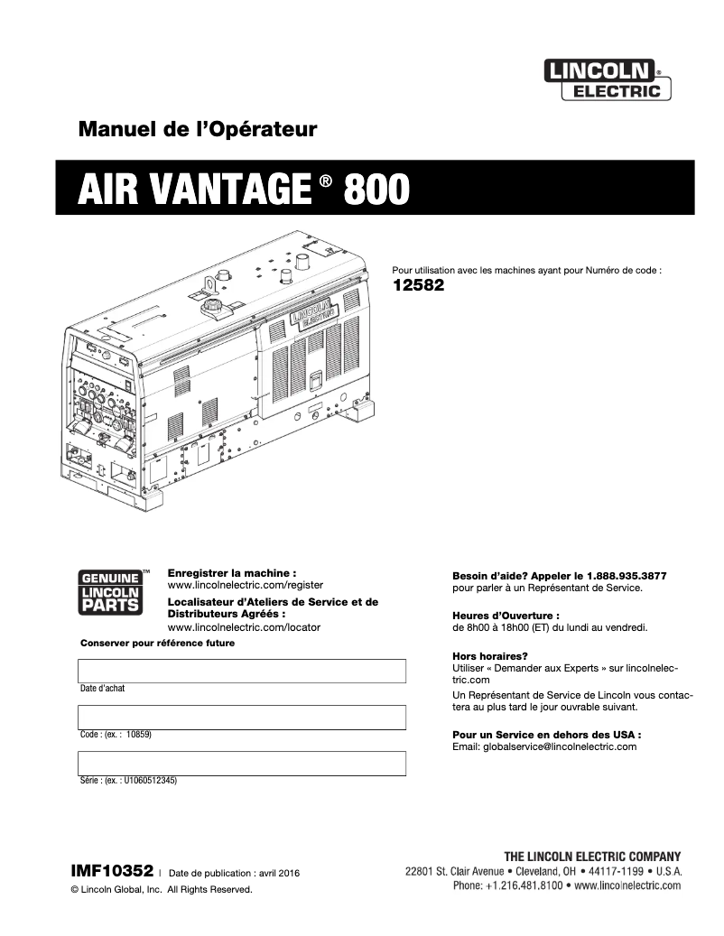 Página 1 del manual Manual de usuario Lincoln Electric FlexCut 80