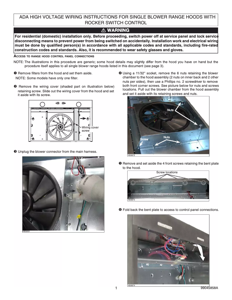 Page n°1 - Fiche technique Broan BCSD124BL