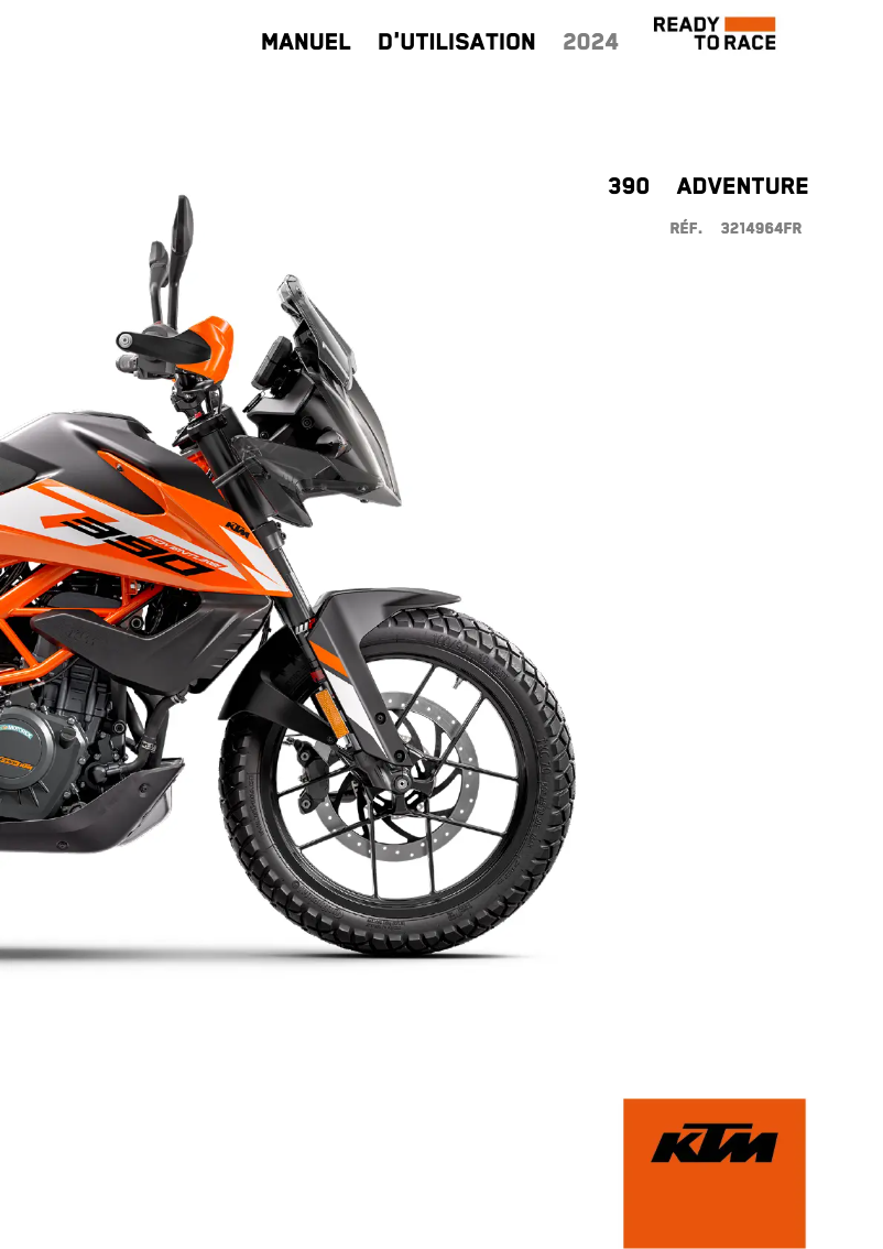 Page 1 of the manual User Manual KTM 390 Adventure (2024)