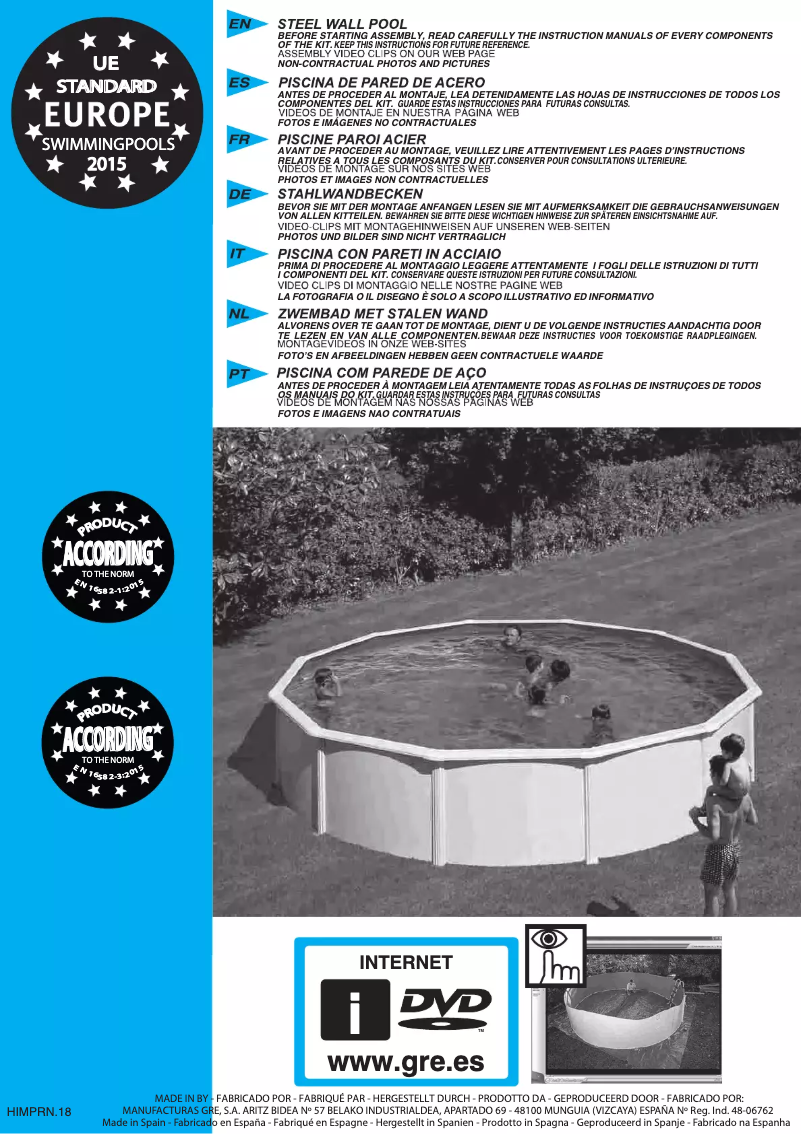 Image de la première page du manuel de l'appareil KIT730GF