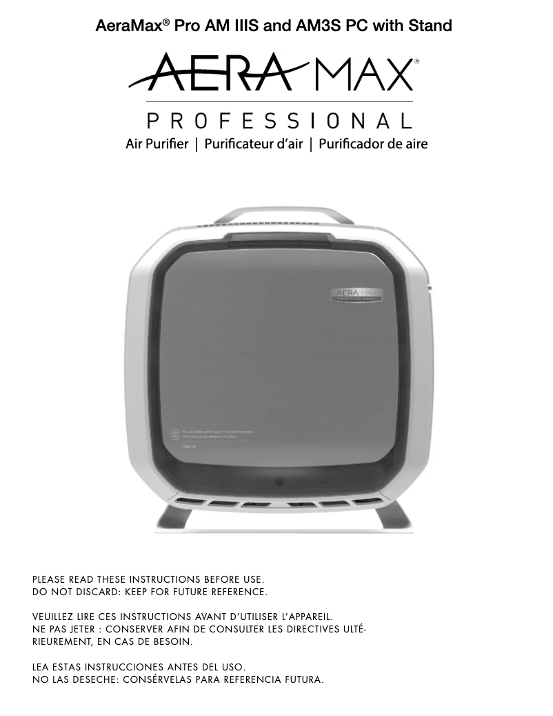 Página 1 del manual Manual de usuario AeraMax Pro AM 3S PC