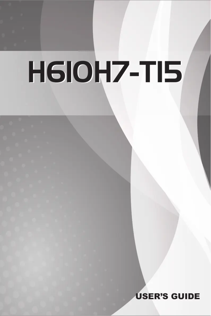 Image de la première page du manuel de l'appareil H610H7-TI5