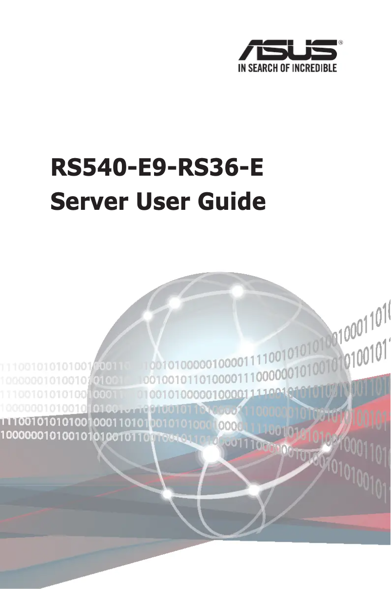 Page 1 de la notice Manuel utilisateur Asus RS540-E9-RS36-E