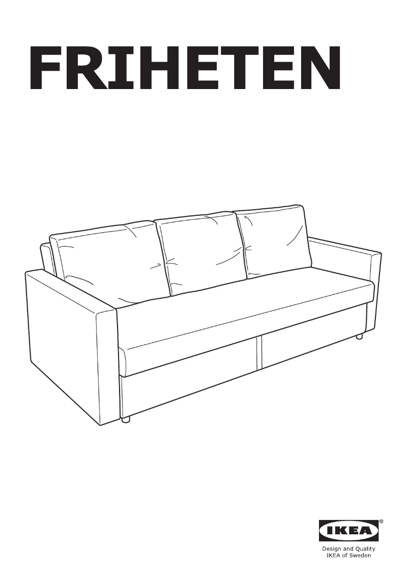 Page 1 de la notice Manuel utilisateur Ikea FRIHETEN 104.315.65