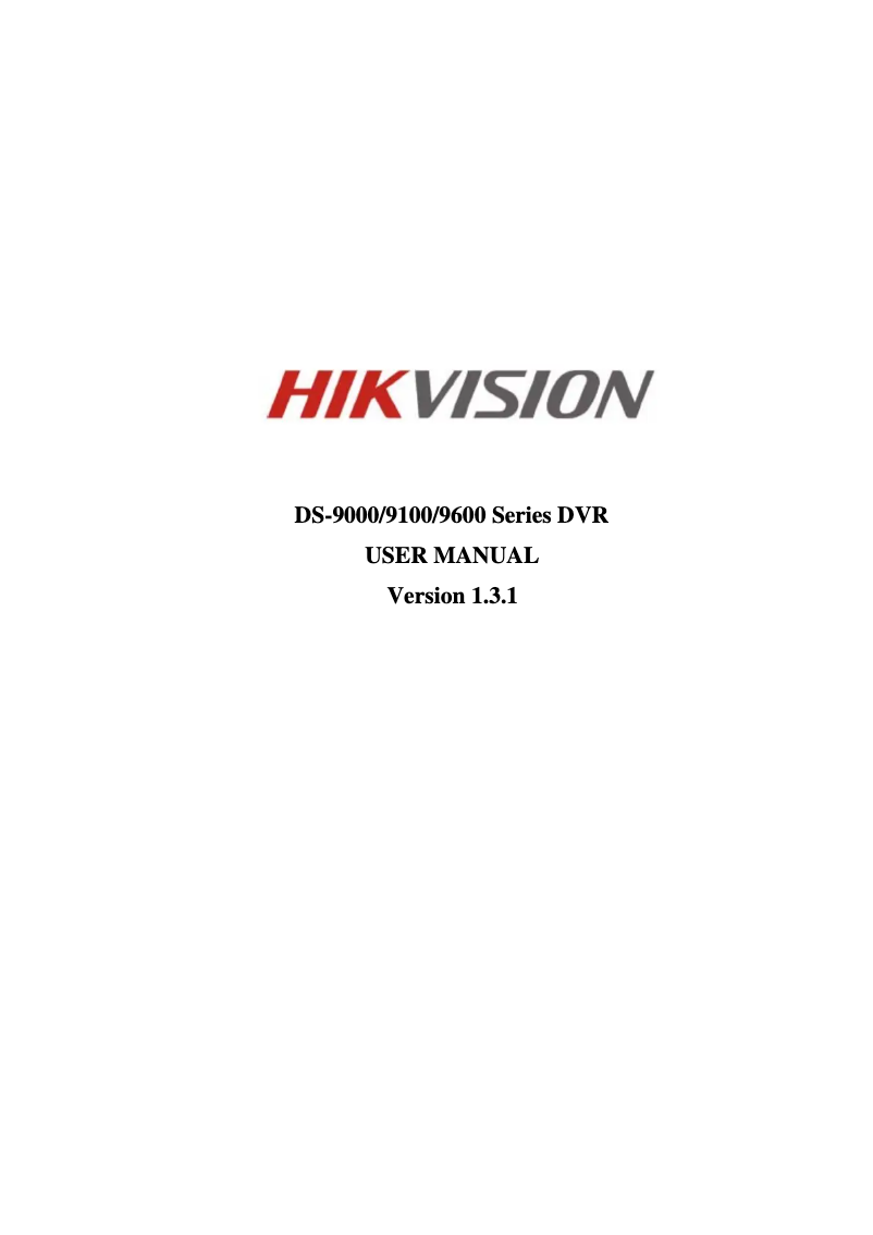 Página 1 del manual Manual de usuario Hikvision DS-9008HFI-S