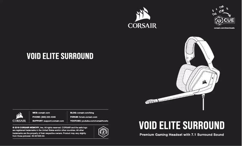 Page n°1 - Manuel utilisateur Corsair Void Elite Surround