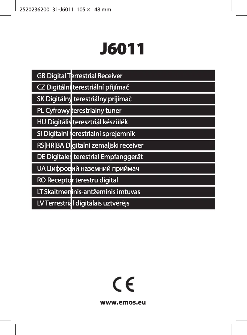 Page 1 de la notice Manuel utilisateur Emos EM180