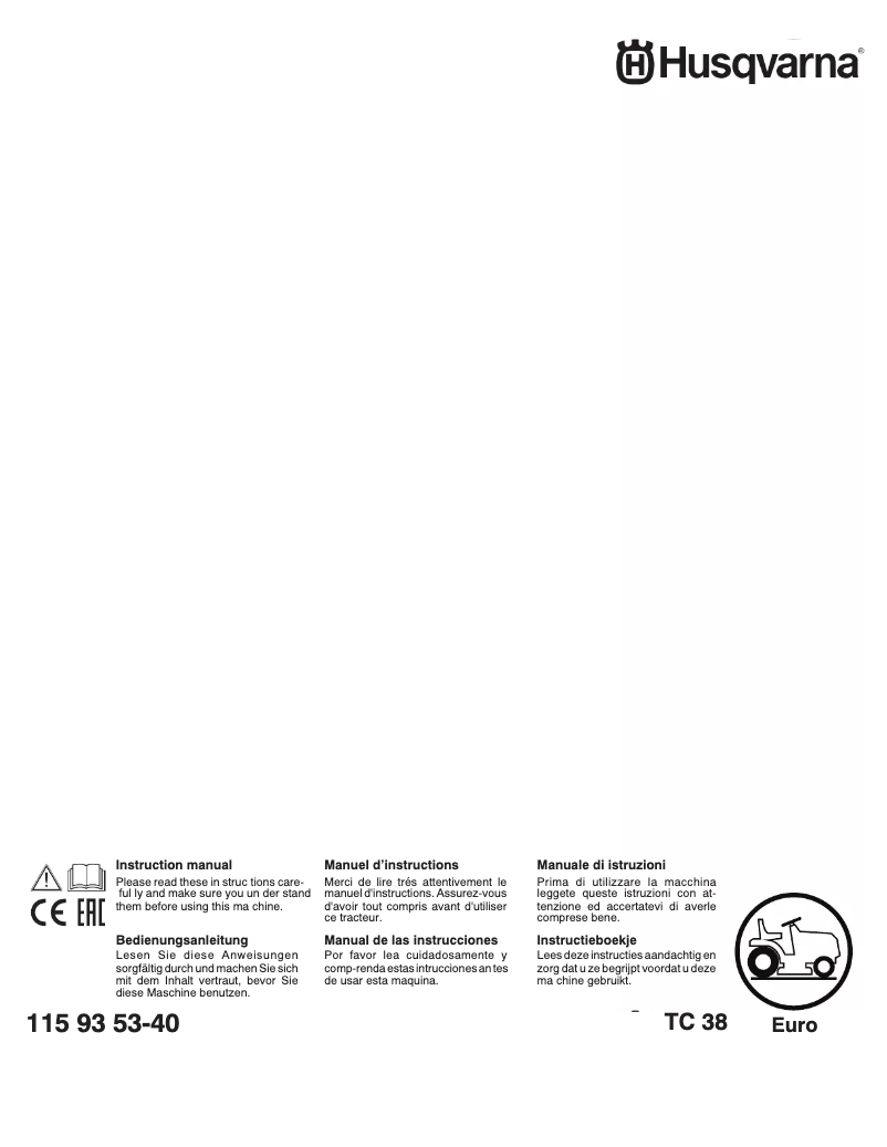 Image de la première page du manuel de l'appareil TC 38