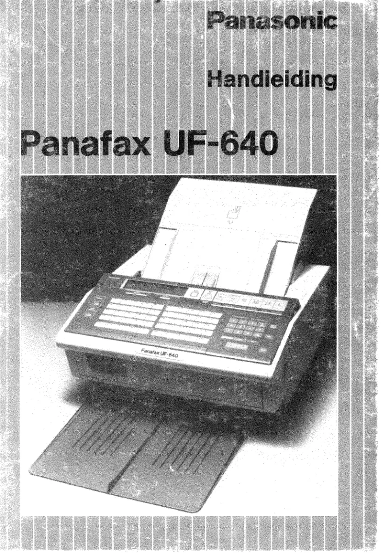 Página 1 del manual Manual de usuario Panasonic Panafax UF-640