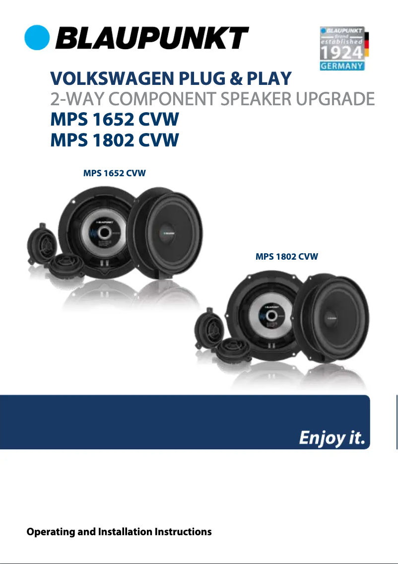 Image de la première page du manuel de l'appareil Volkswagen MPS 1802