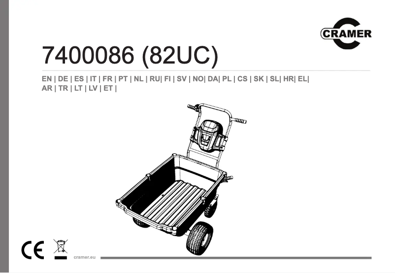 Page 1 de la notice Manuel utilisateur Cramer 82UC