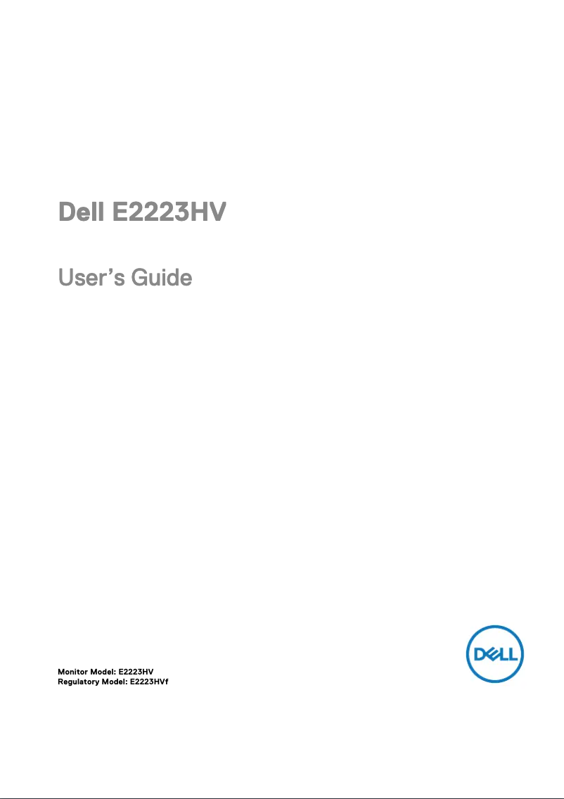 Image de la première page du manuel de l'appareil E2223HV