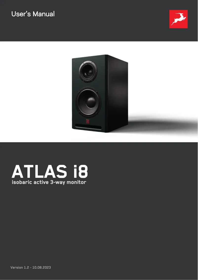 Page 1 de la notice Manuel utilisateur Antelope Audio Atlas i8