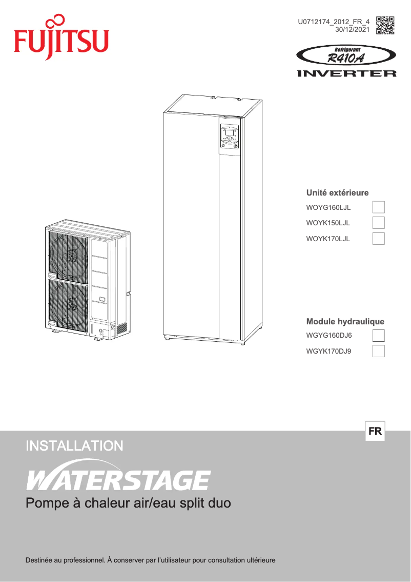Page n°1 - Manuel utilisateur Fujitsu Waterstage WGYG160DJ6
