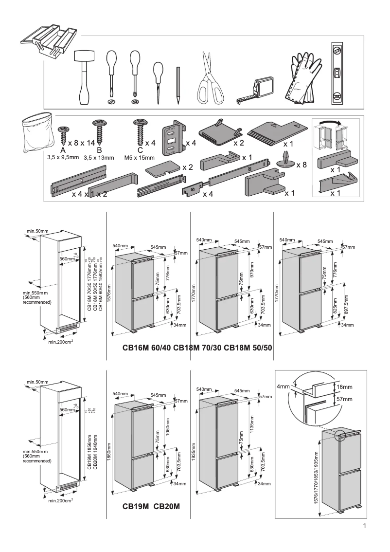Page n°1 - Guide d'installation Hotpoint HAC18 T112