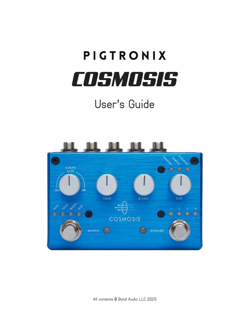 Page n°1 - Manuel utilisateur Pigtronix Cosmosis