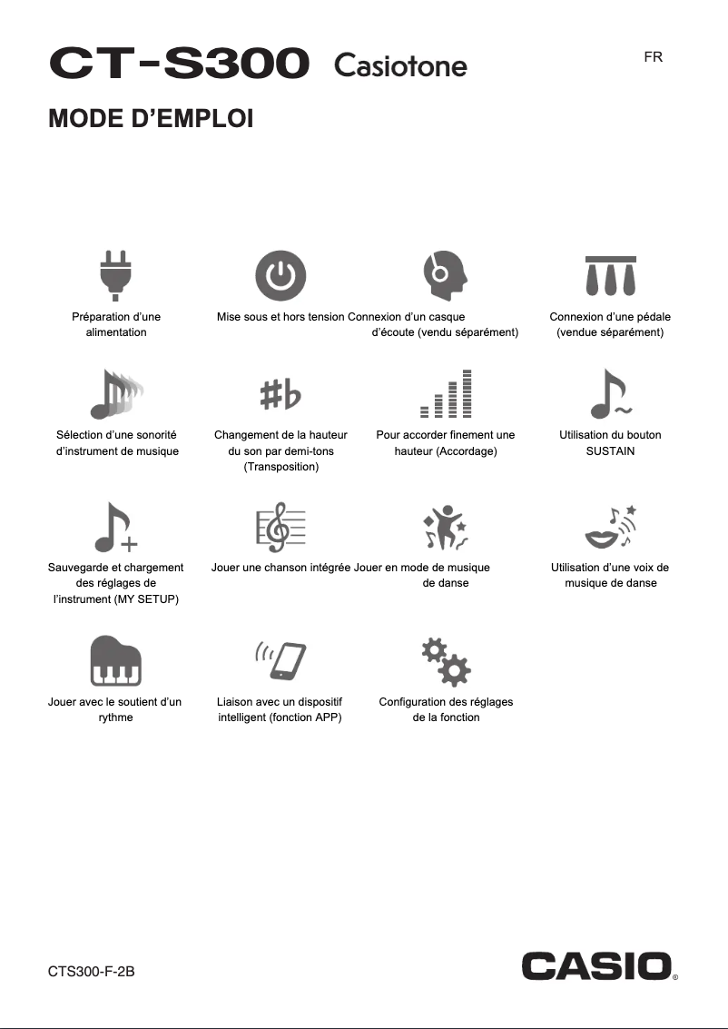 Page n°1 - Manuel utilisateur Casio Casiotone CT-S300