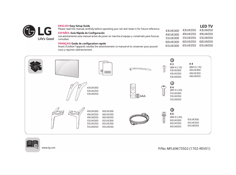 Página 1 del manual Manual de usuario LG 43UJ6300