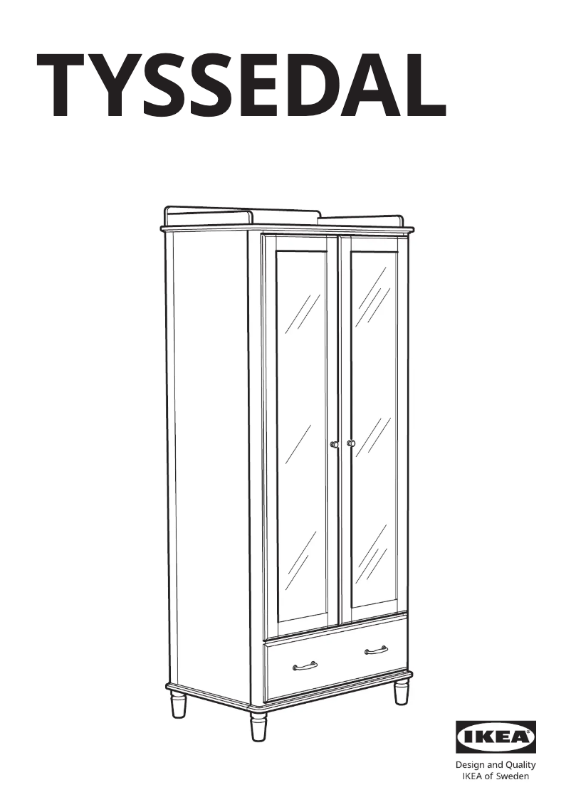 Page 1 de la notice Manuel utilisateur Ikea TYSSEDAL 002.981.28