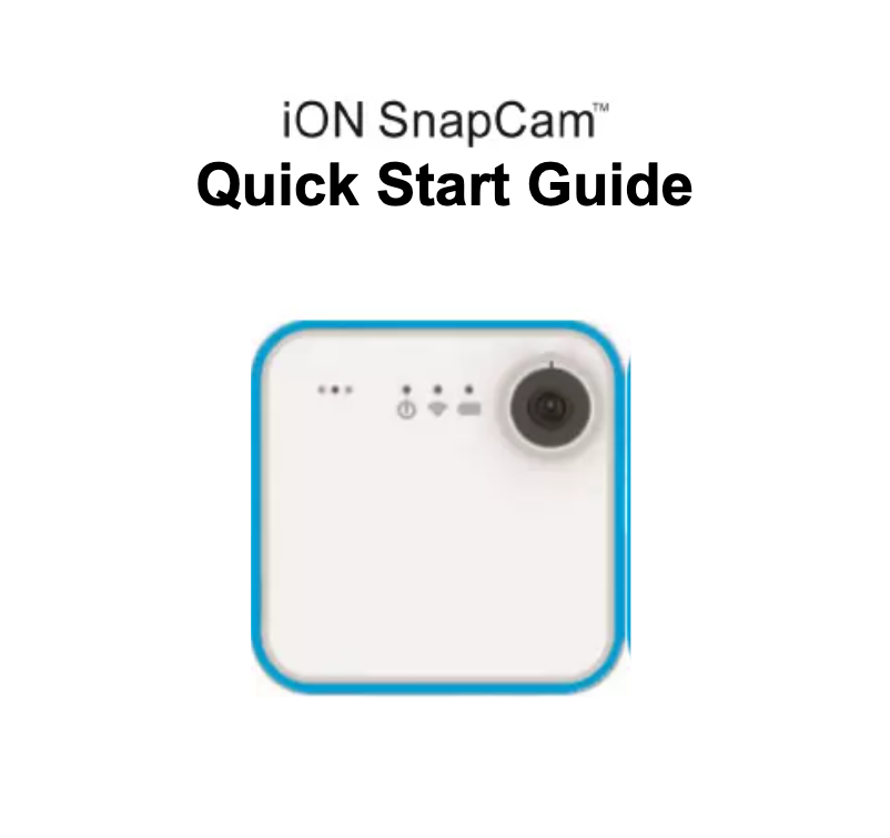 Page 1 de la notice Manuel utilisateur ION SnapCam 1049