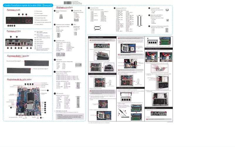Page 1 de la notice Manuel utilisateur Shuttle D 8100BA