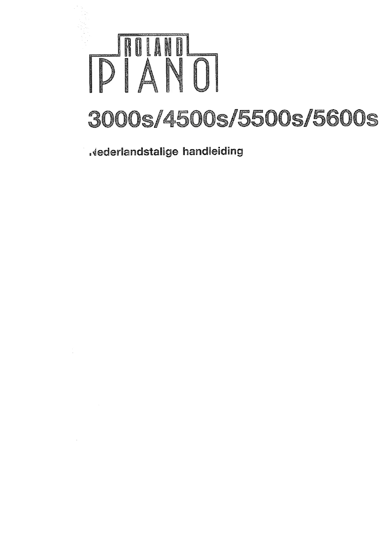 Page n°1 - Manuel utilisateur Roland 5600s