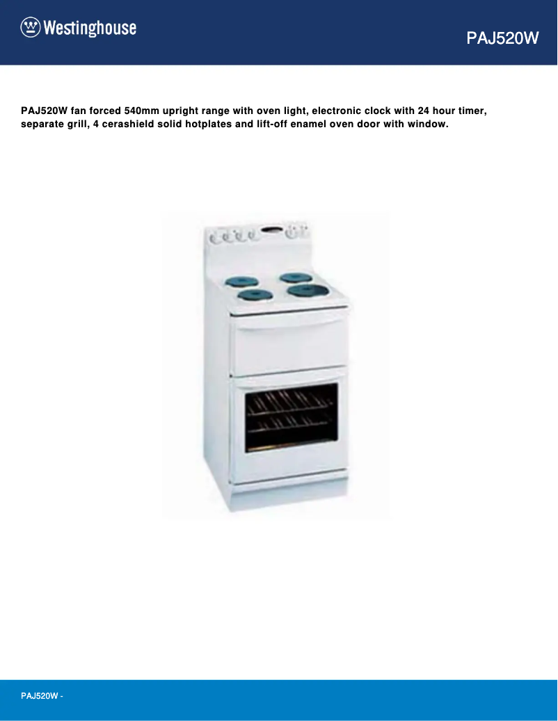 Image de la première page du manuel de l'appareil PAJ520W