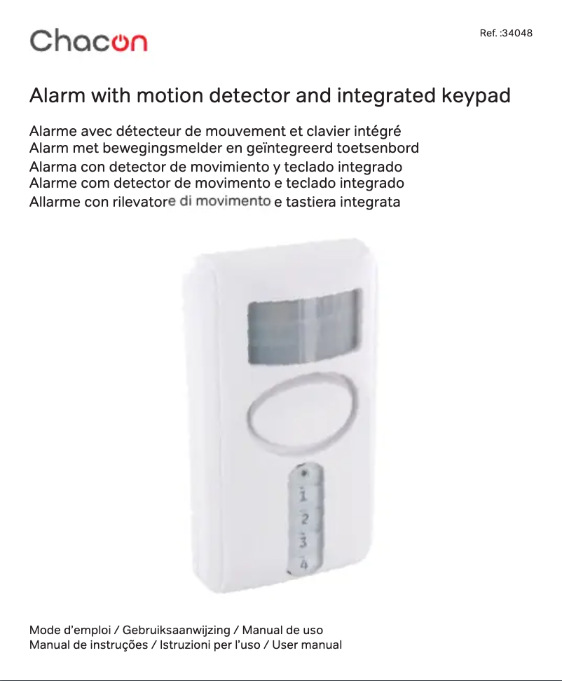 Page 1 de la notice Manuel utilisateur Chacon 34048
