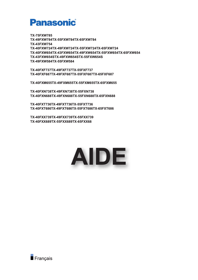Imagen de la primera página del manual del dispositivo TX-40FXX739