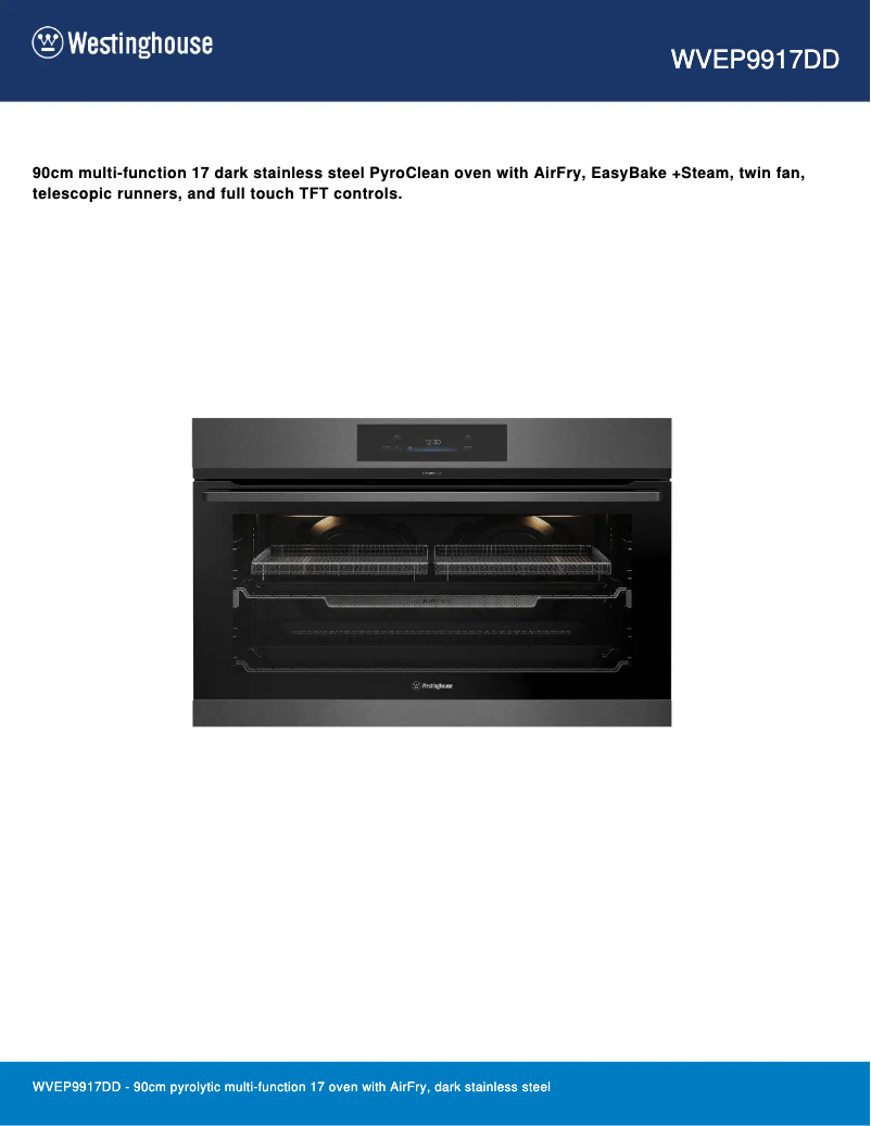 Image de la première page du manuel de l'appareil WVEP9917DD