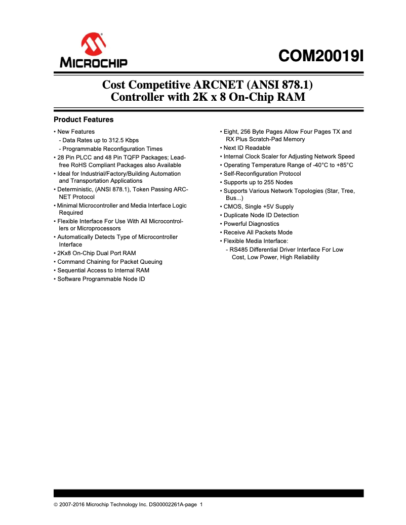 Image de la première page du manuel de l'appareil COM20019i