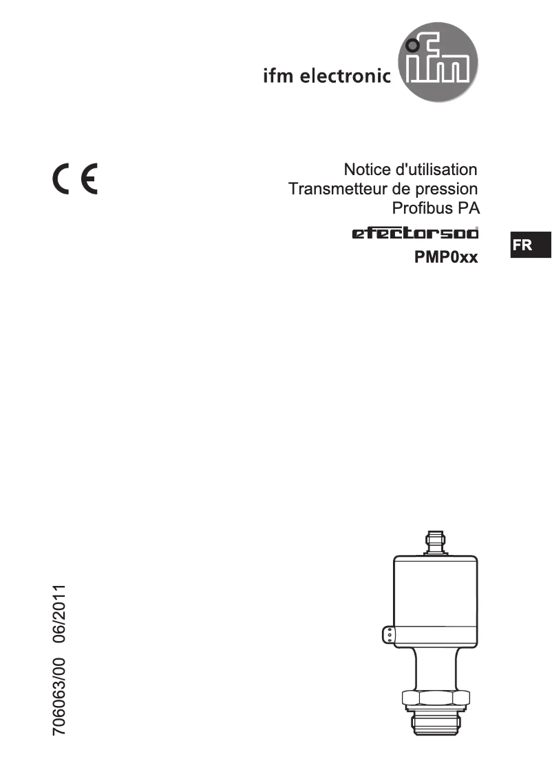 Page 1 de la notice Manuel utilisateur IFM PMP094