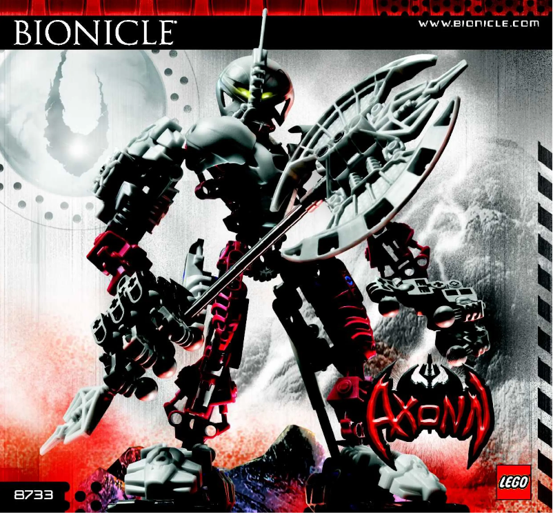 Image de la première page du manuel de l'appareil Bionicle Axonn 8733