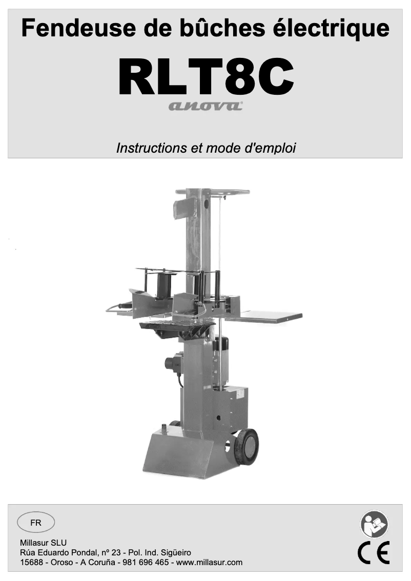 Page 1 de la notice Manuel utilisateur Anova RLT8C