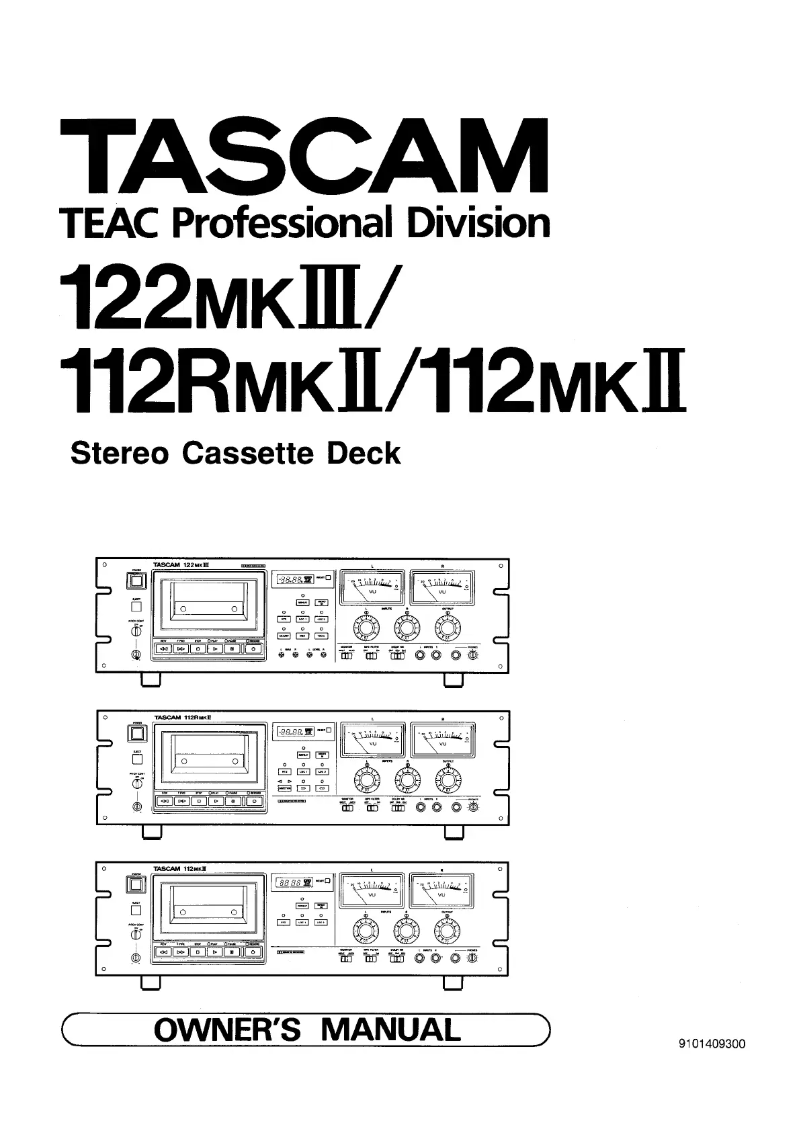 Página 1 del manual Manual de usuario Tascam 112MKII