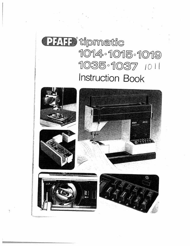 Página 1 del manual Manual de usuario Pfaff tipmatic 1037