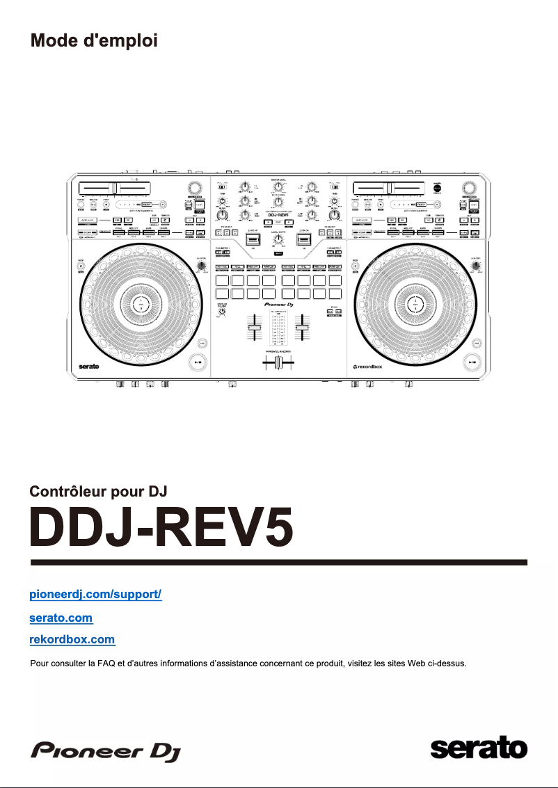 Page 1 de la notice Guide de démarrage rapide Pioneer DDJ-REV5