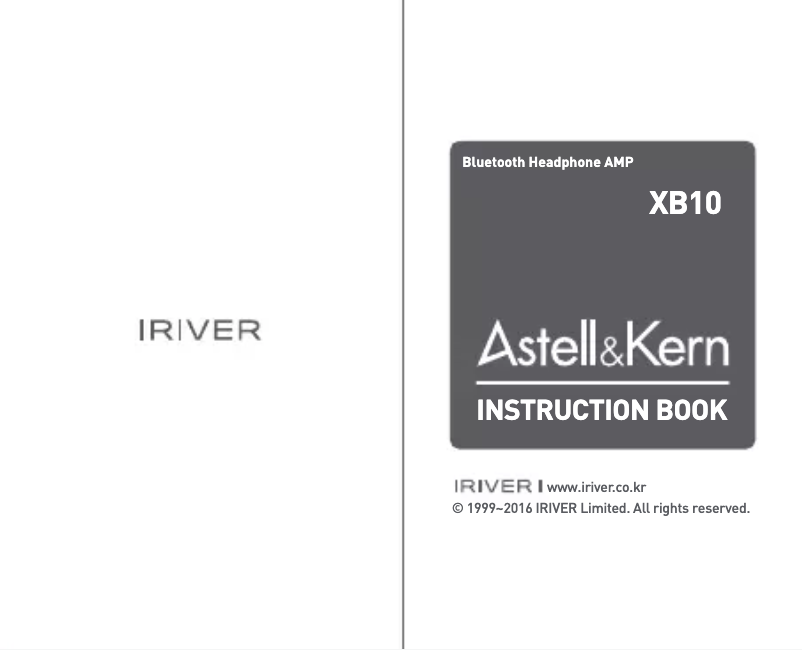 Page n°1 - Manuel utilisateur Astell&Kern XB10
