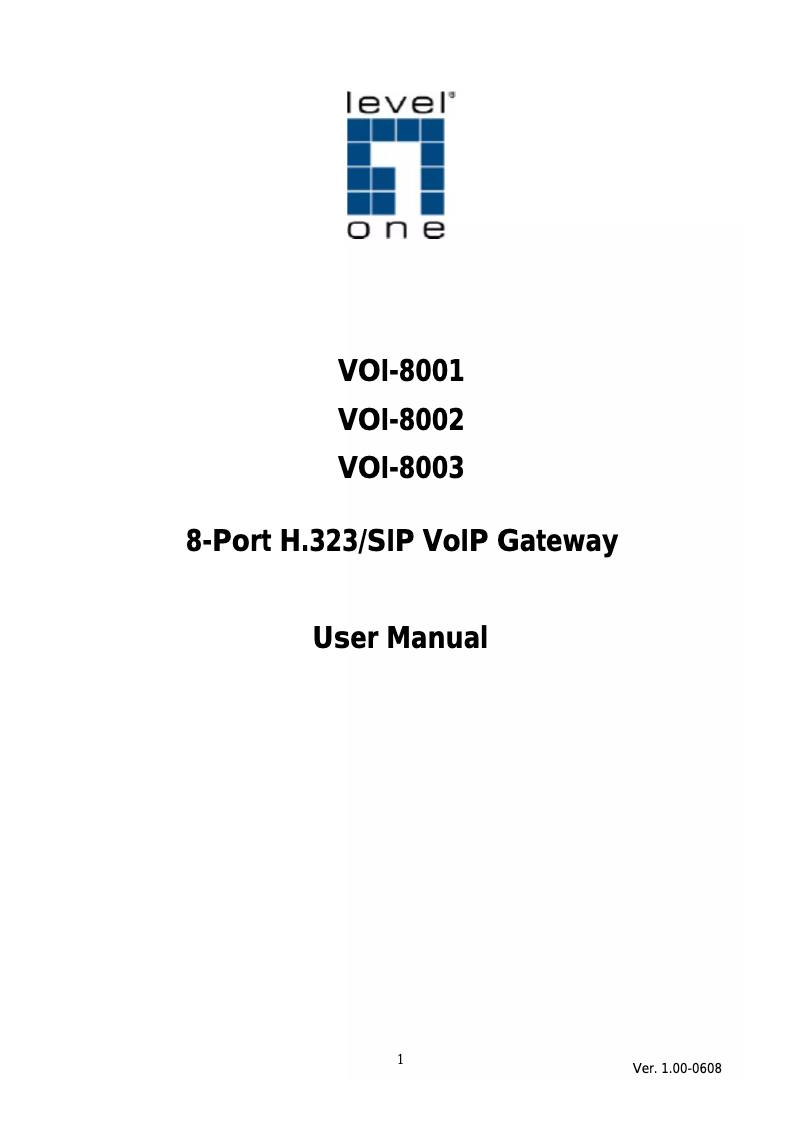 Image de la première page du manuel de l'appareil VOI-8002