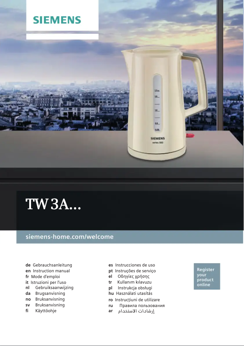 Page n°1 - Manuel utilisateur Siemens TW3A0103