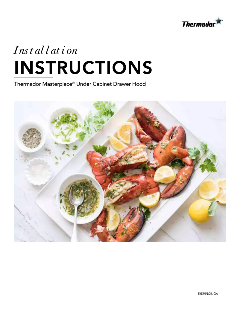 Page n°1 - Guide d'installation Thermador HMDW30WS
