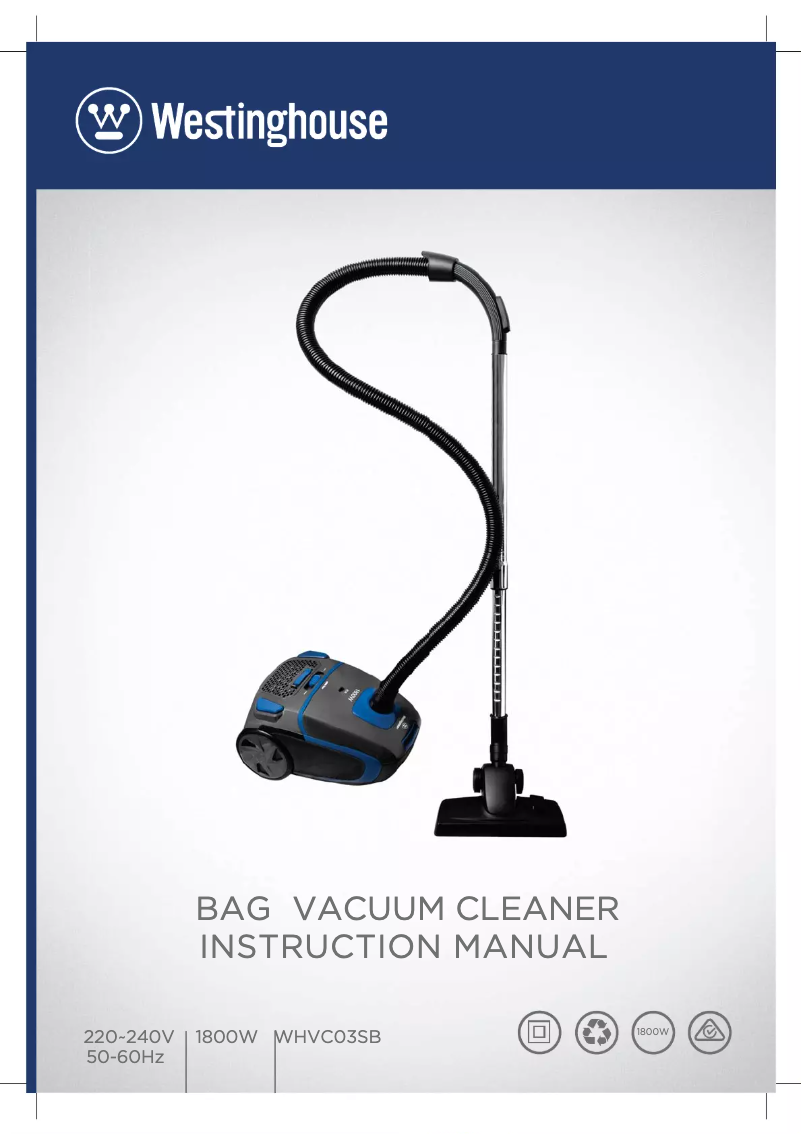 Page n°1 - Manuel utilisateur Westinghouse WHVC03SB
