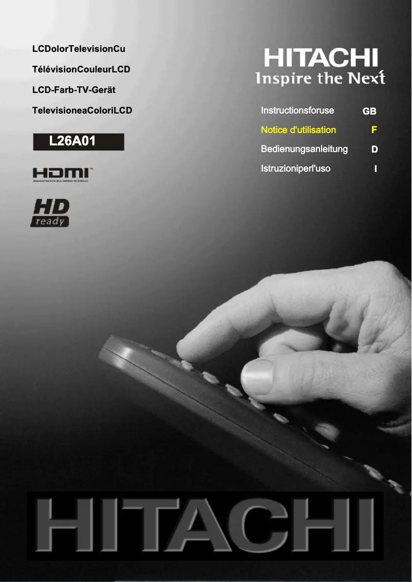 Page n°1 - Manuel utilisateur Hitachi L26A01