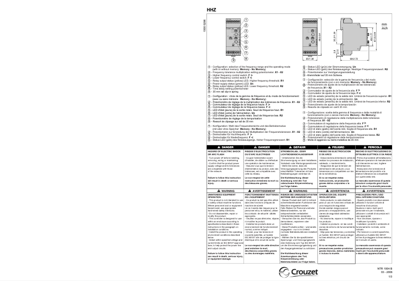 Image de la première page du manuel de l'appareil HHZ