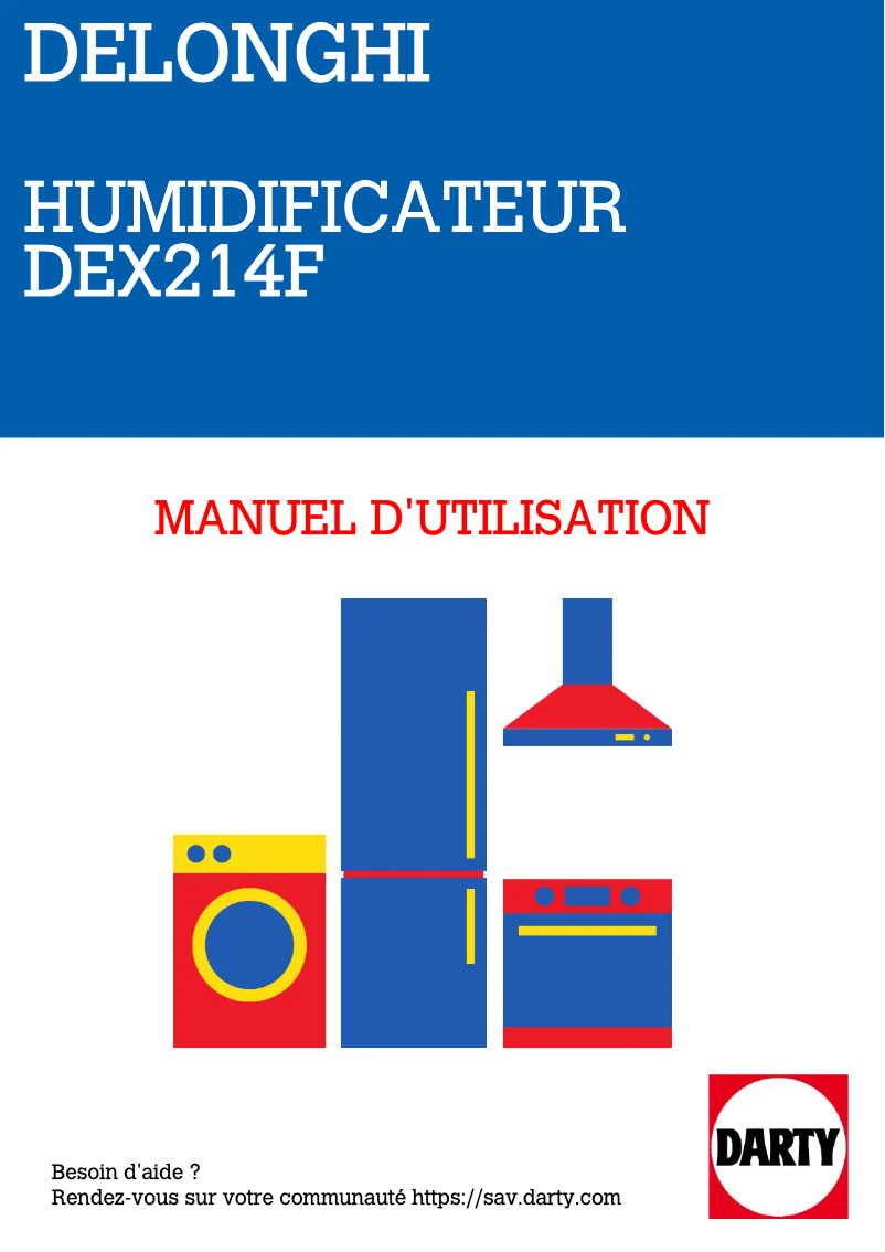 Page n°1 - Manuel utilisateur DeLonghi Tasciugo AriaDry DEX214F