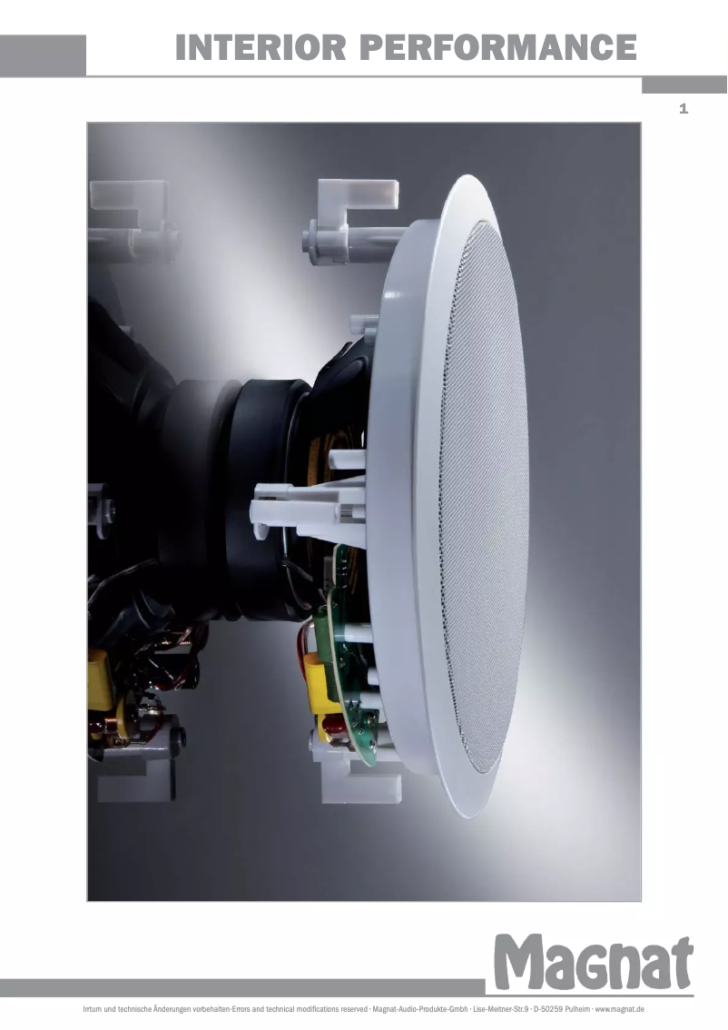 Page 1 de la notice Fiche technique Magnat Interior ICP 82